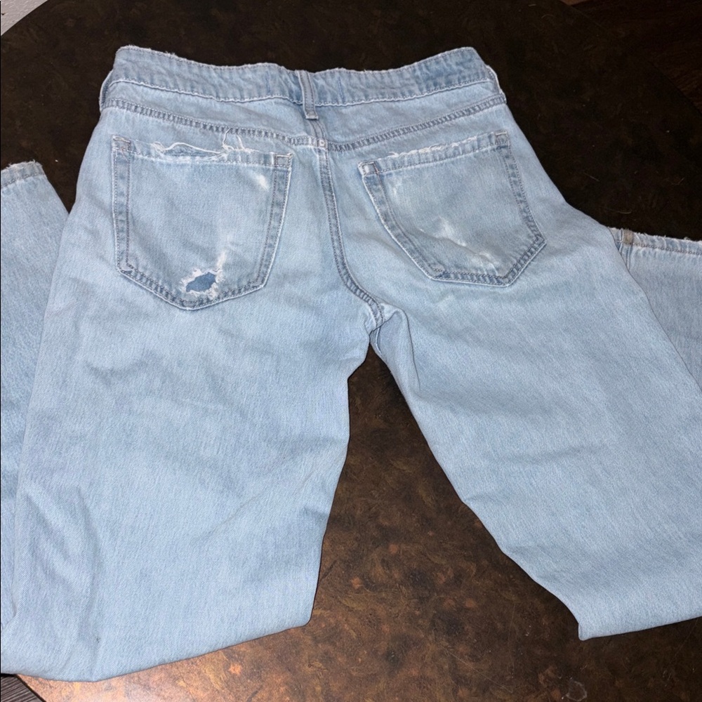 Hollister Light Blue Low-Rise Baggy Jeans